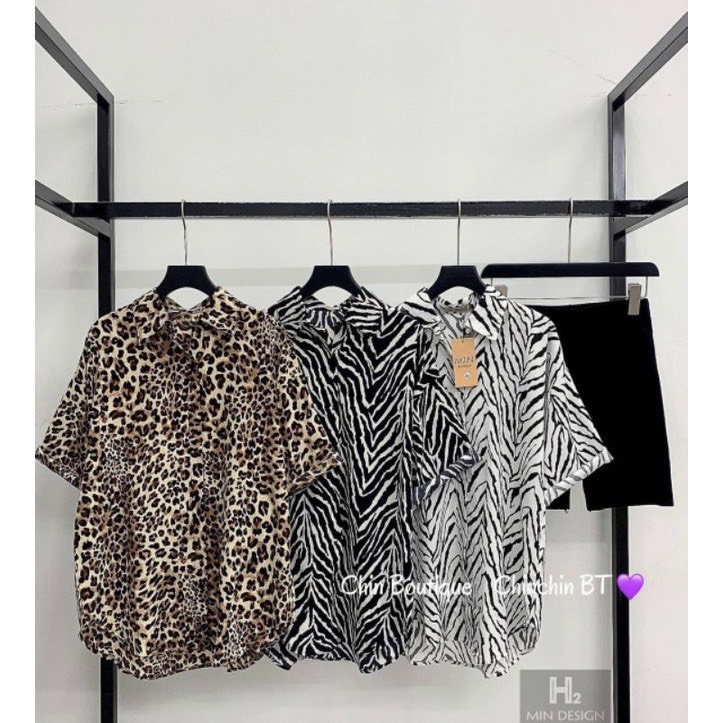 Áo sơ mi nữ cộc tay lỡ form rộng nhiều họa tiết trẻ trung cá tính - Mã A588-PANOSI