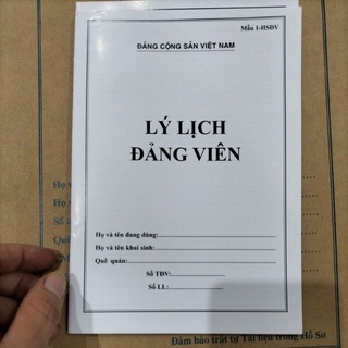 Hồ sơ đảng viên ( chất liệu đẹp)- bộ đầy đủ