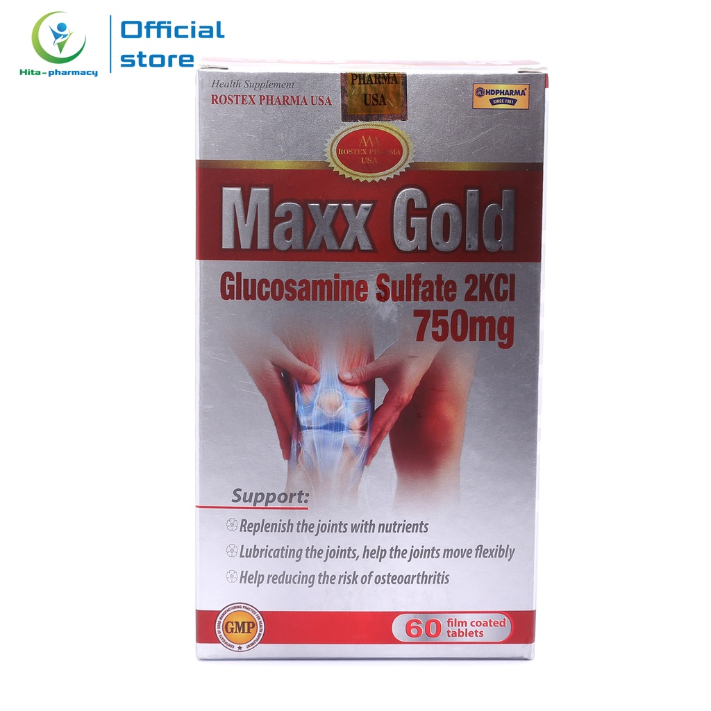 Viên Xương Khớp Maxx Gold HDPHARMA giảm đau nhức xương khớp - 60 viên [Maxx Gold Đỏ]
