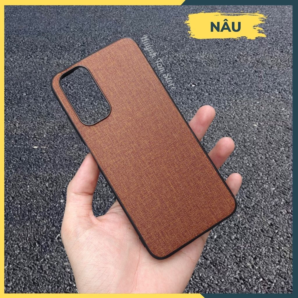 Ốp lưng redmi note 11 4g quốc tế chống vân tay nhựa cứng viền đen vải jean 1 màu phụ kiện điện thoại huỳnh tân store