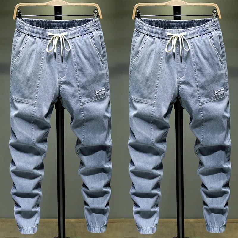 Áo liền quần Jeans Dài Dáng Rộng Lưng Thun Co Giãn Thời Trang Cho Nam
