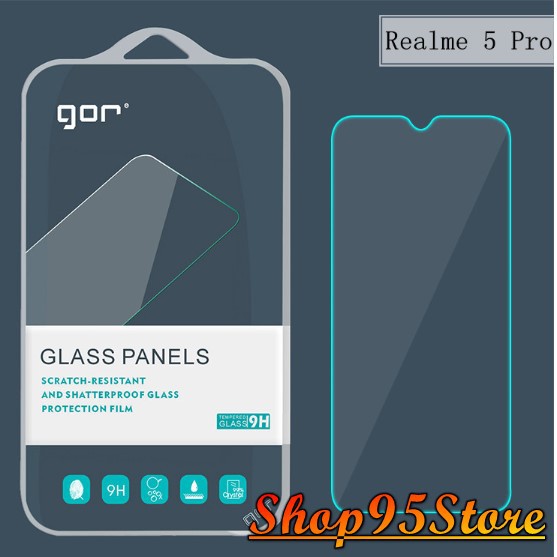 Bộ 2 Kính cường lực Gor trong suốt cho Realme 5 pro