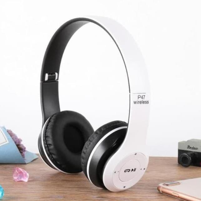 [GIÁ SỈ CHO ĐẠI LÝ] Tai Nghe Không Dây Kết Nối Bluetooth P47 Có Khe Cắm Thẻ Nhớ_Aladin2021