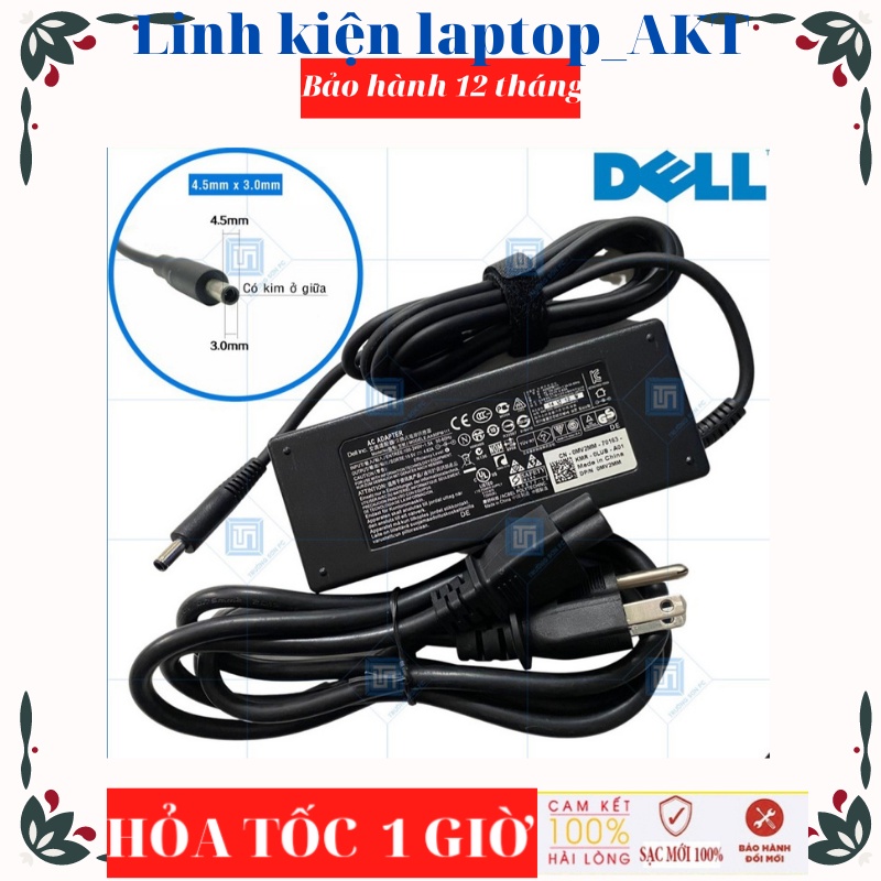 Sạc laptop Dell 19.5V – 4.62A- 90W- ZIN chân kim nhỏ 4.5*3.0mm DELL 5568 3558 3458 3559 5458 5759