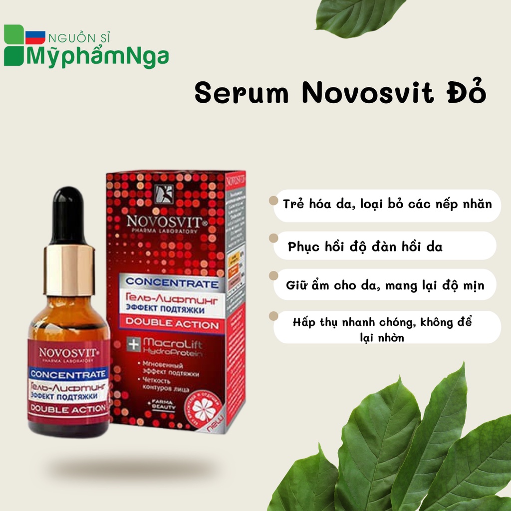 Huyết thanh Novosvit đỏ Double Action - Serum Novosvit Nâng cơ chống lão hoá mạnh