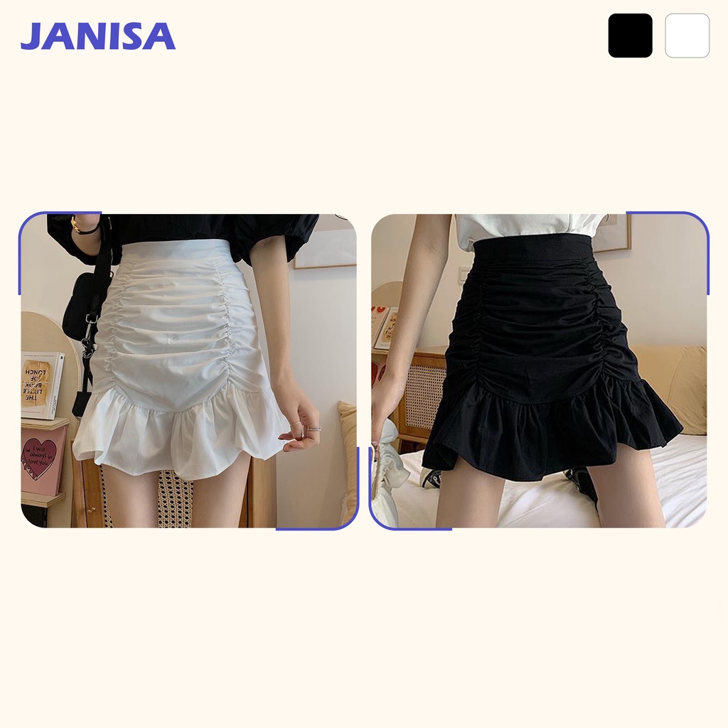 Chân váy chữ A xếp ly công sở ngắn lưng cao JANISA CV15 | BigBuy360 - bigbuy360.vn