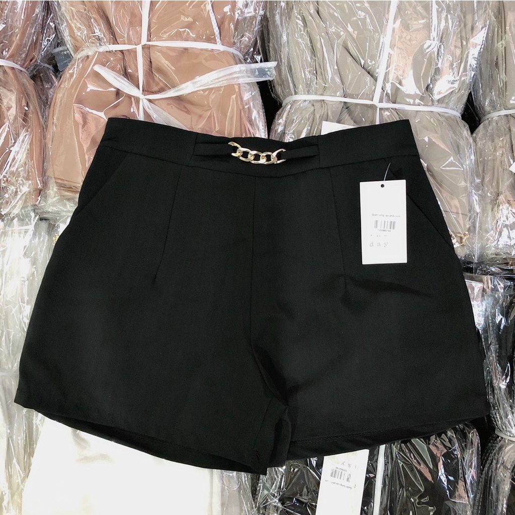 Quần Short Vải Tuyết Mưa Phối Xích