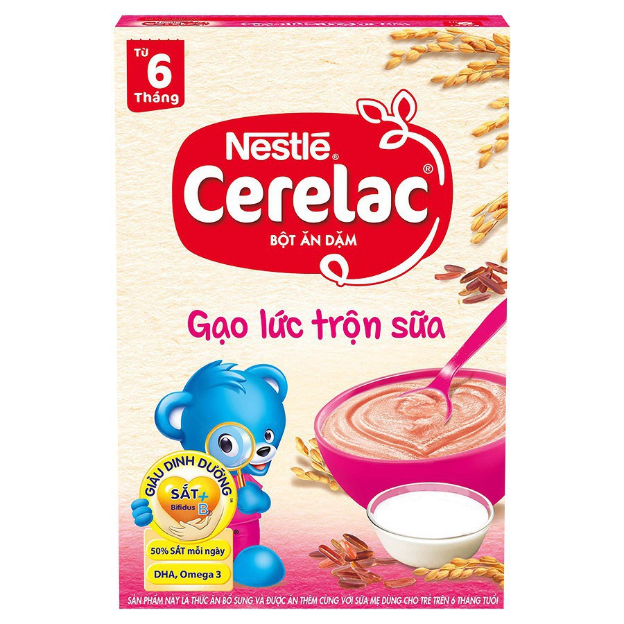 Bột Ăn Dặm Nestle Cerelac - Gạo Lức Trộn Sữa (200g)