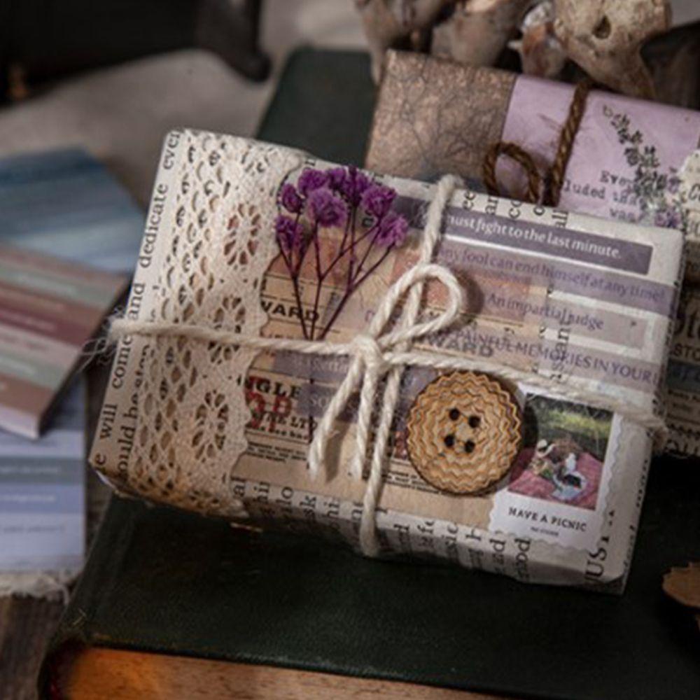 Nhãn Dán Trang Trí Sổ Lưu Niệm In Chữ Phong Cách Vintage DIY