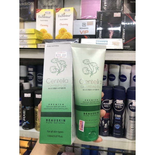 Gel tẩy tế bào chết mặt, chiết xuất rau má dành cho da dầu mụn Beauskin Centella Cica 150ml