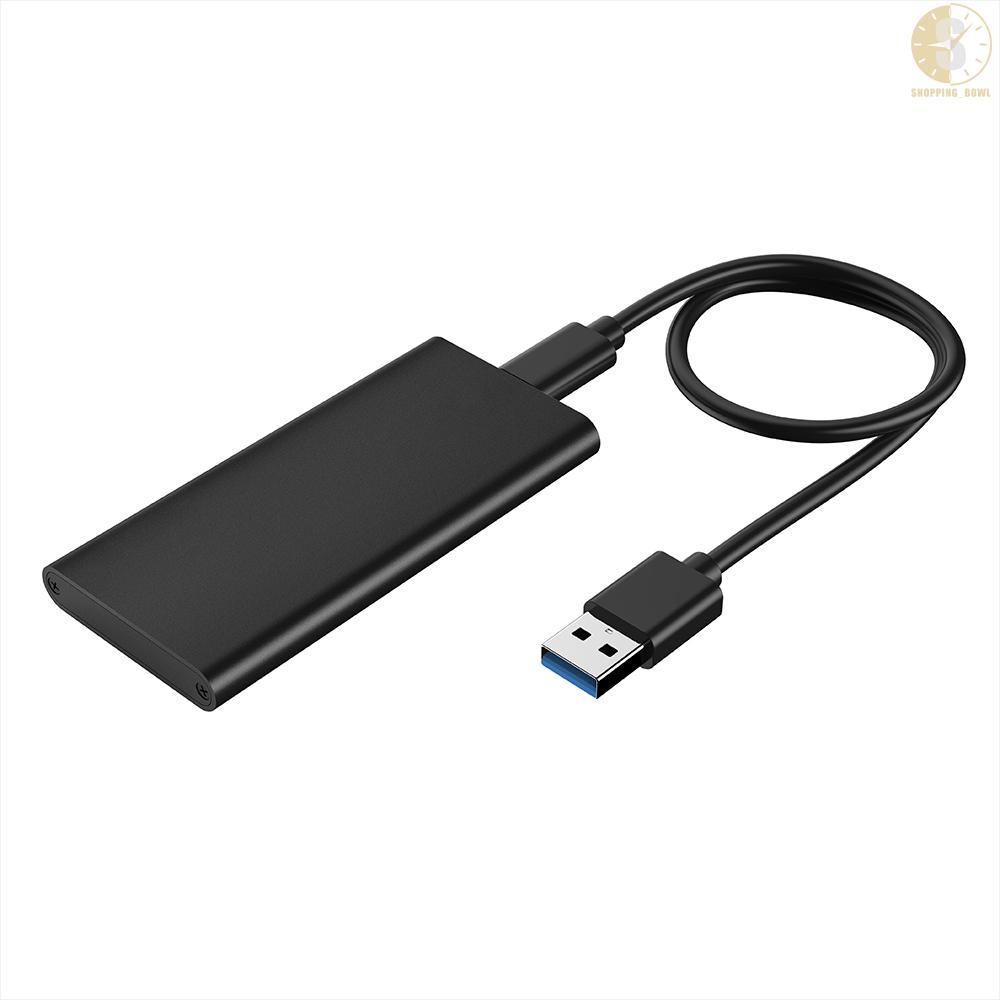 Hộp Đựng Ổ Cứng Ssd Chuyển Đổi Từ Type-C Sang Msata Usb 3.0 Đen | BigBuy360 - bigbuy360.vn