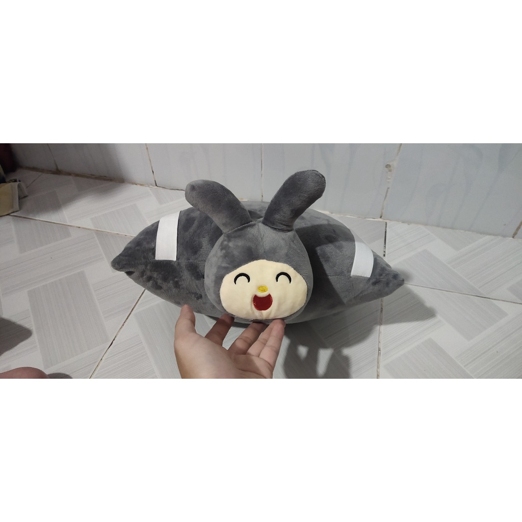 Gối đi xe máy cho bé vải siêu mịn dễ thương size 40cm doremon, pikachu, kitty, chó 2 đầu- Hàng Cao Cấp GauBongBoBo