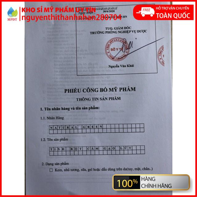 (Hàng mới) Tinh bột cám gạo lứt,bột rửa mặt,kiềm dầu,giảm nhờn  đẹp da, trắng da, thu nhỏ lỗ chân lông,............