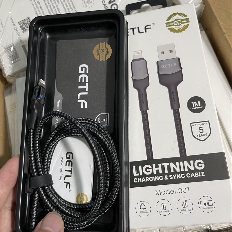 (Sale)Cáp USB Lightning GETLF 1M Hàng Xuất Khẩu