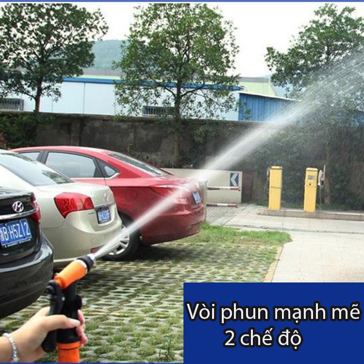 Bộ máy bơm rửa xe, tưới cây tăng áp lực nước mini