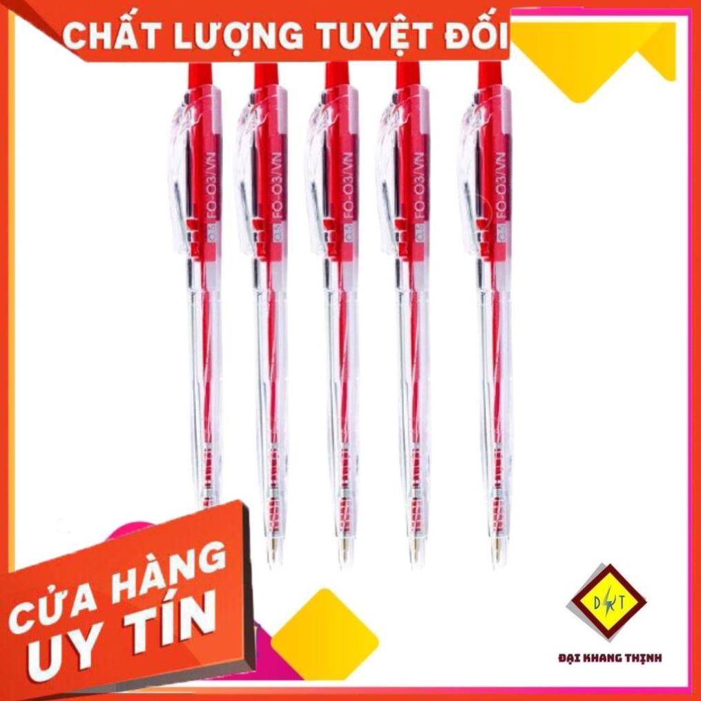 Bút bi Thiên Long Flexoffice FO 03 viết bi TL Đủ 3 Màu XANH - ĐỎ - ĐEN CAM KẾT CHÍNH HÃNG