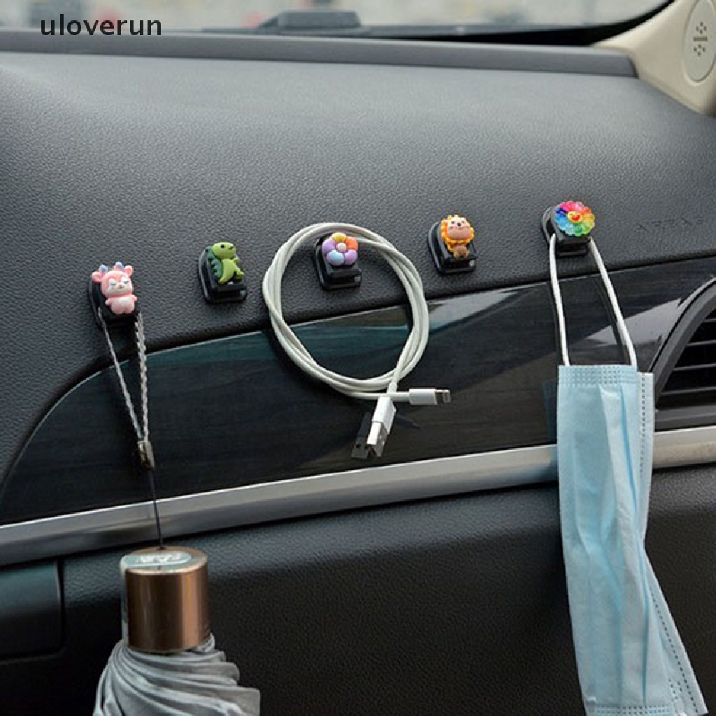 Uloverun Móc Treo Đồ Mini Gắn Sau Ghế Ngồi Xe Hơi Họa Tiết Hoạt Hình