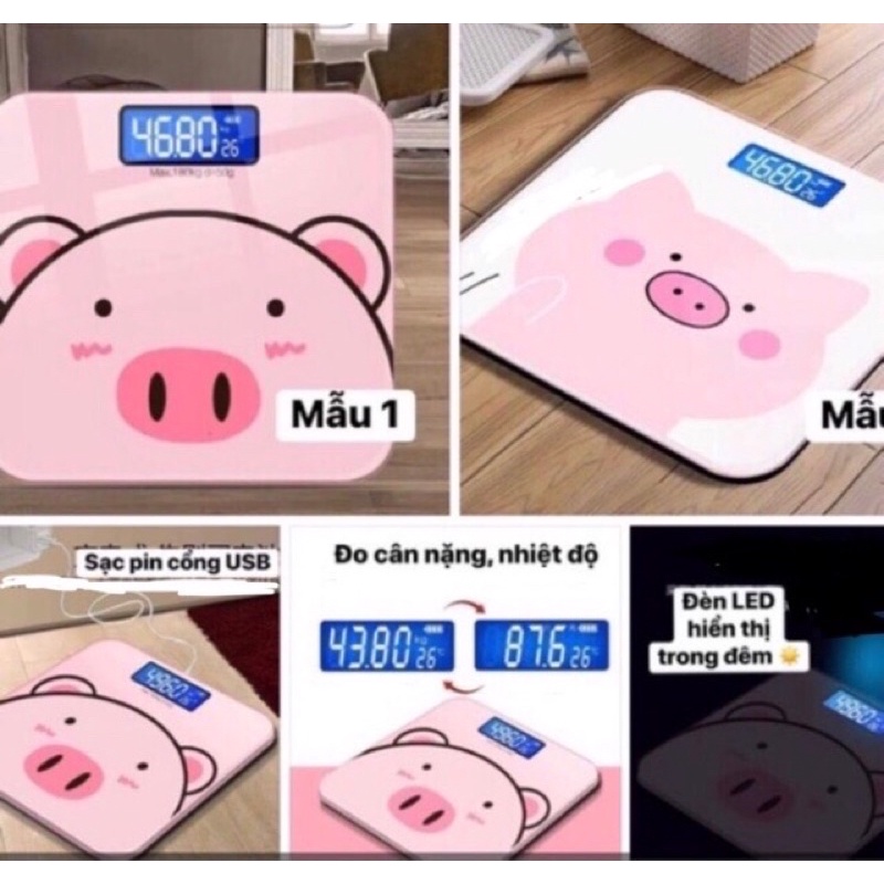 Cân Heo Điện Tử, Cân Sức Khoẻ Hình Heo Hồng