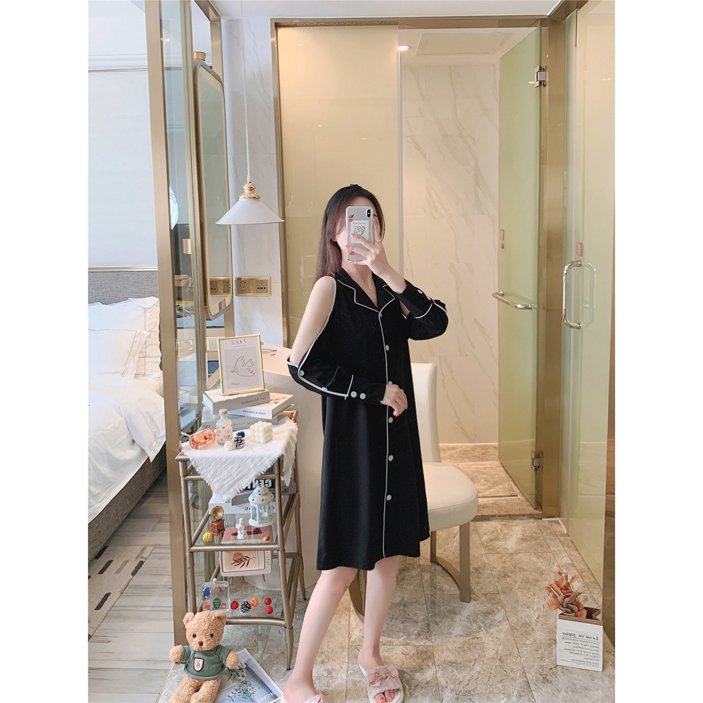 Váy Ngủ Nữ-Váy Ngủ Quảng Châu khoét tay độc lạ chất lụa mango loại 1 - đủ size  M L XL