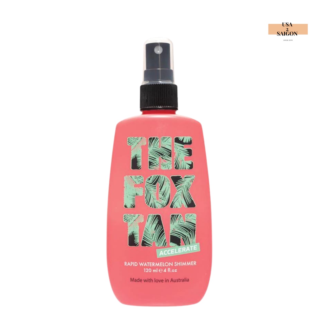 Tanning oil bắt sáng có nhũ khi phơi nắng The Fox Tan Rapid Watermelon Shimmer 120ml