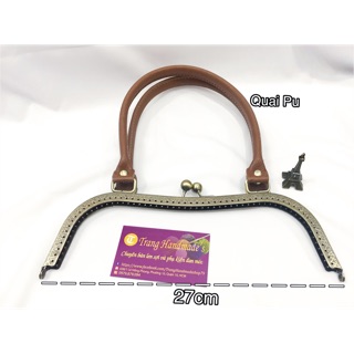 Khung túi kèm quai da pu 27cm