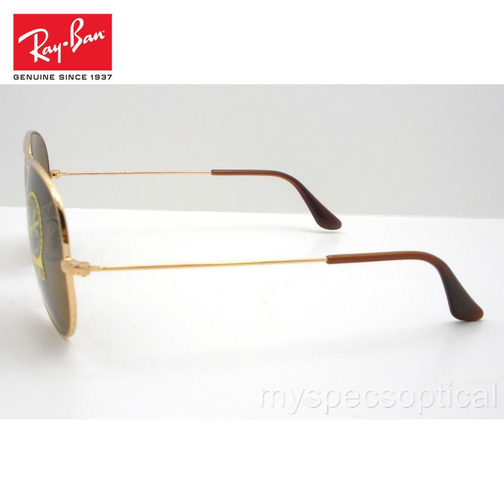 (Hàng Mới Về) Kính Râm Ray Ban 3025 001 / 33 Aviator Gold Brown B15 Chính Hãng