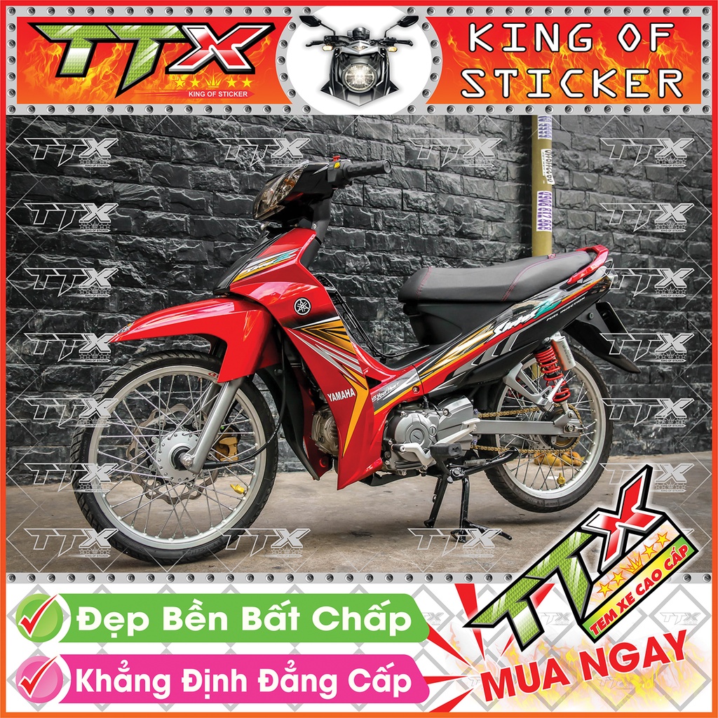 Tem Xe Sirius Đỏ Đen Chữ Z - Tem Sirius 110 Đen Đỏ Siêu Đẹp - Mẫu Team Sirius Đỏ Đen (s037-00)