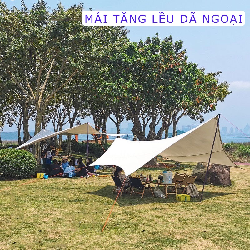 bạt cắm trại- mái che lều cắm trại, du lịch HÌNH LỤC GIÁC CHỐNG NƯỚC, TIA UV- mái tăng lều VT HQ