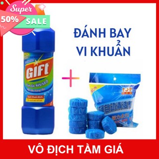 COMBO Nước tẩy TOILET sạch vi khuẩn GIFT 900ML + 20 Tẩy Bồn Cầu Diệt Khuẩn Công Nghệ Hàn Quốc