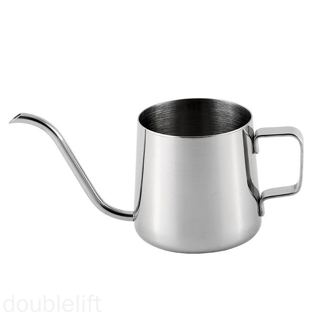 Stainless Steel Coffee Pot Gooseneck Drip Coffee Pot Kettle Teapot for Cafe House Home 250ml doublelift store