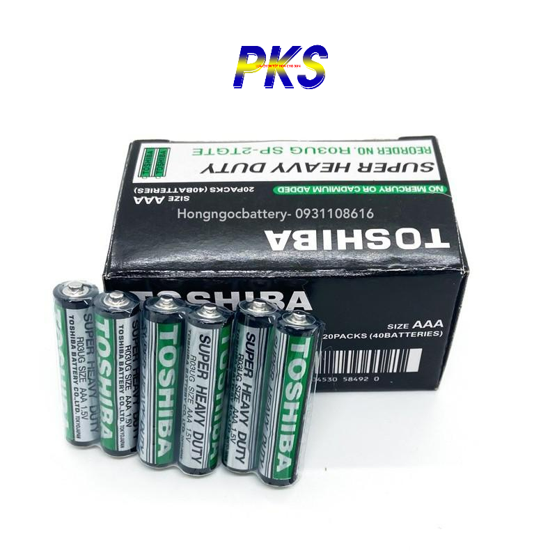 Pin AAA Toshiba cho điều khiển, đèn pin, đồng hồ treo tường, radio và nhiều thiết bị gia dụng khác