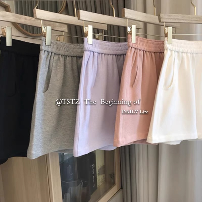 Quần short nữ, quần đùi cotton mềm lưng thun dáng basic