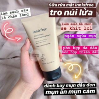 Sữa rửa mặt kiểm soát nhờn innisfree Volcanic Pore Cleansing Foam 150ml