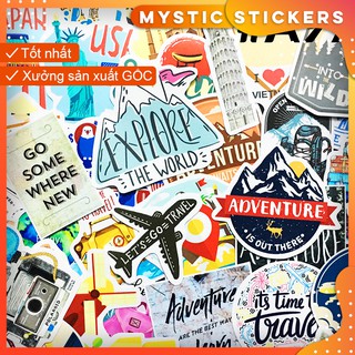 [DU LỊCH- #1]126 Sticker chống nước dán laptop vali xe mũ bảo hiểm nhà cửaii ...iiiii