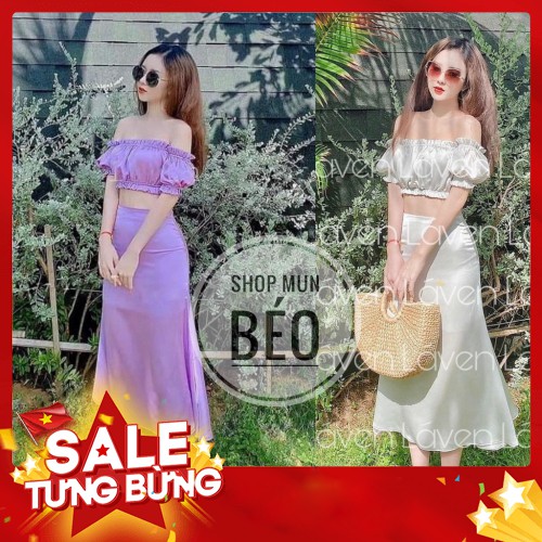 -Hàng nhập khẩu (VIDEO+HÌNH THẬT) Set Đầm Váy Phom Dài Kèm Áo Trễ Vai Tay Ngắn Chất Phi Lụa Cao Cấp Liên hệ mua hàng 08