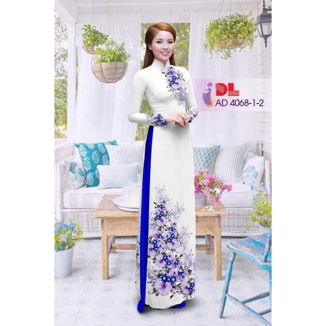 Vải áo dài in hoa