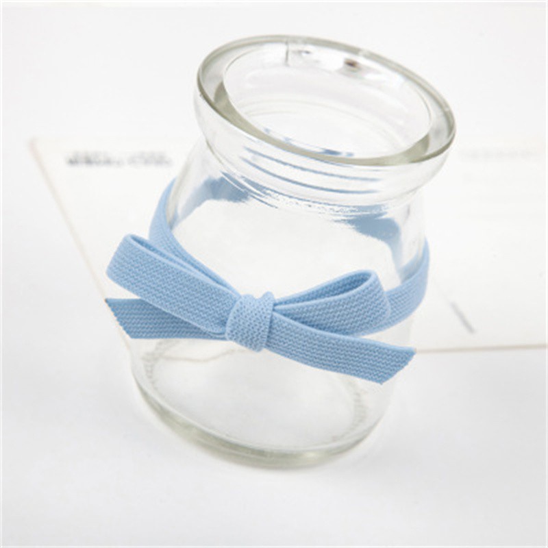 Dây Buộc Tóc Cao Su Co Giãn Màu Trơn Hình Nơ Đơn Giản Cho Nữ