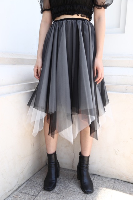 Chân Váy Solited Tulle Mixed Có Bigsize Thiết Kế Tulle Cắt Xẻ Trộn Màu CaoCaobycaochen Có Bigsize
