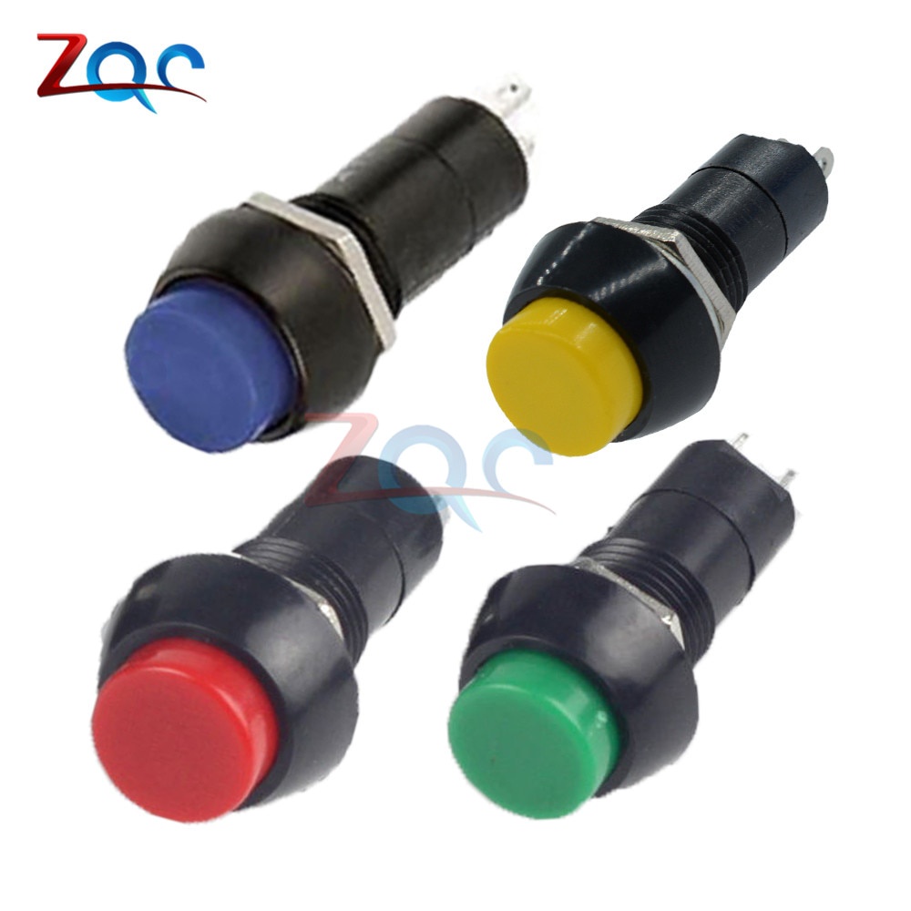Set 5 công tắc nút nhấn tự khóa pbs-11b 2pin 12mm 3a 150v nhiều màu sắc tiện lợi