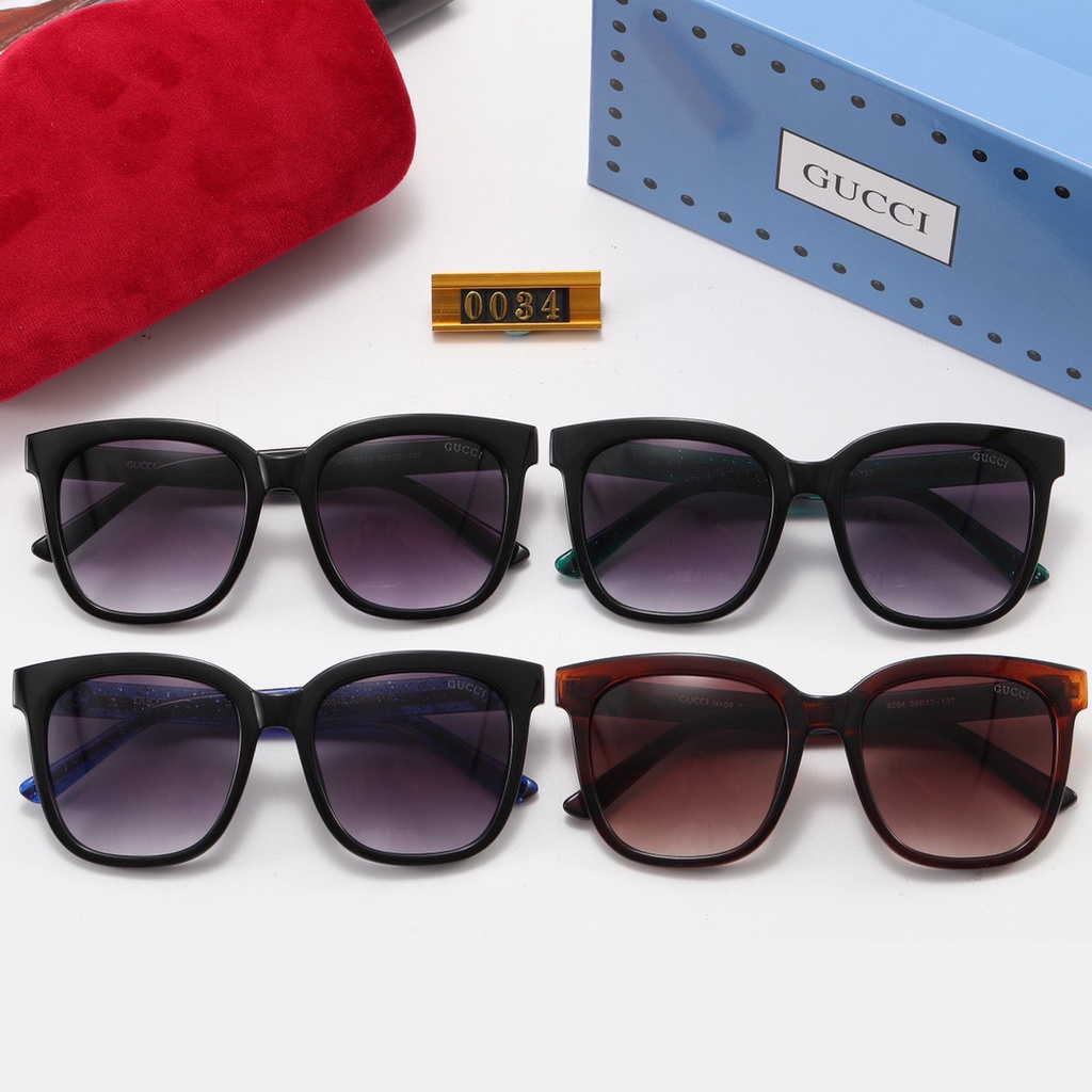 Kính Mát Vuông Chống Tia UV400 Gucci Sang Trọng Phong Cách Retro 2022 Dành Cho Nam Nữ