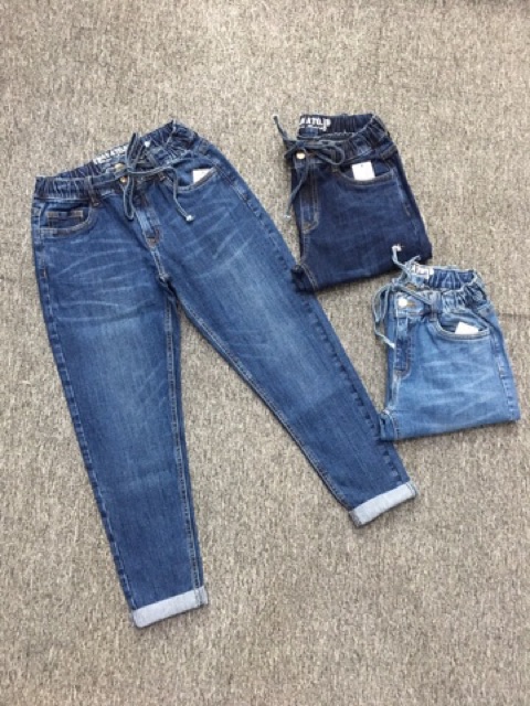 QUẦN JEANS BAGGY LƯNG THUN XUẤT KHẨU