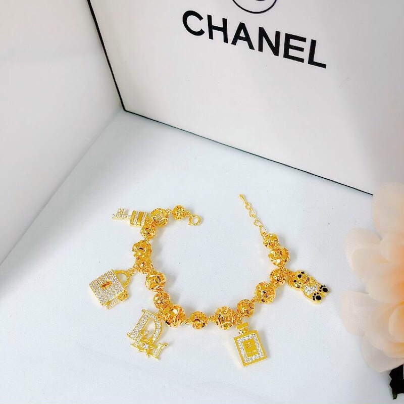 Lắc tay bi pan 5 charm đủ size Kami
