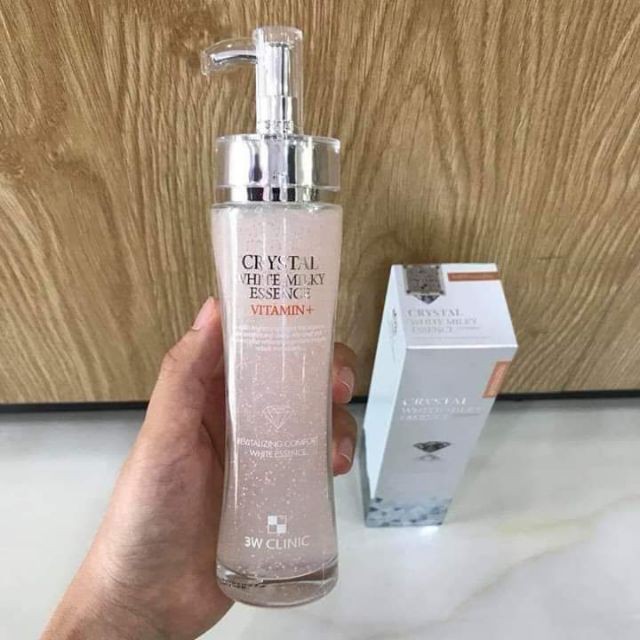 Tinh chất dưỡng trắng tái tạo da từ Vitamin 3W Clinic Crystal White Milky Essence Vitamin+ 150ml - Miss Xinh