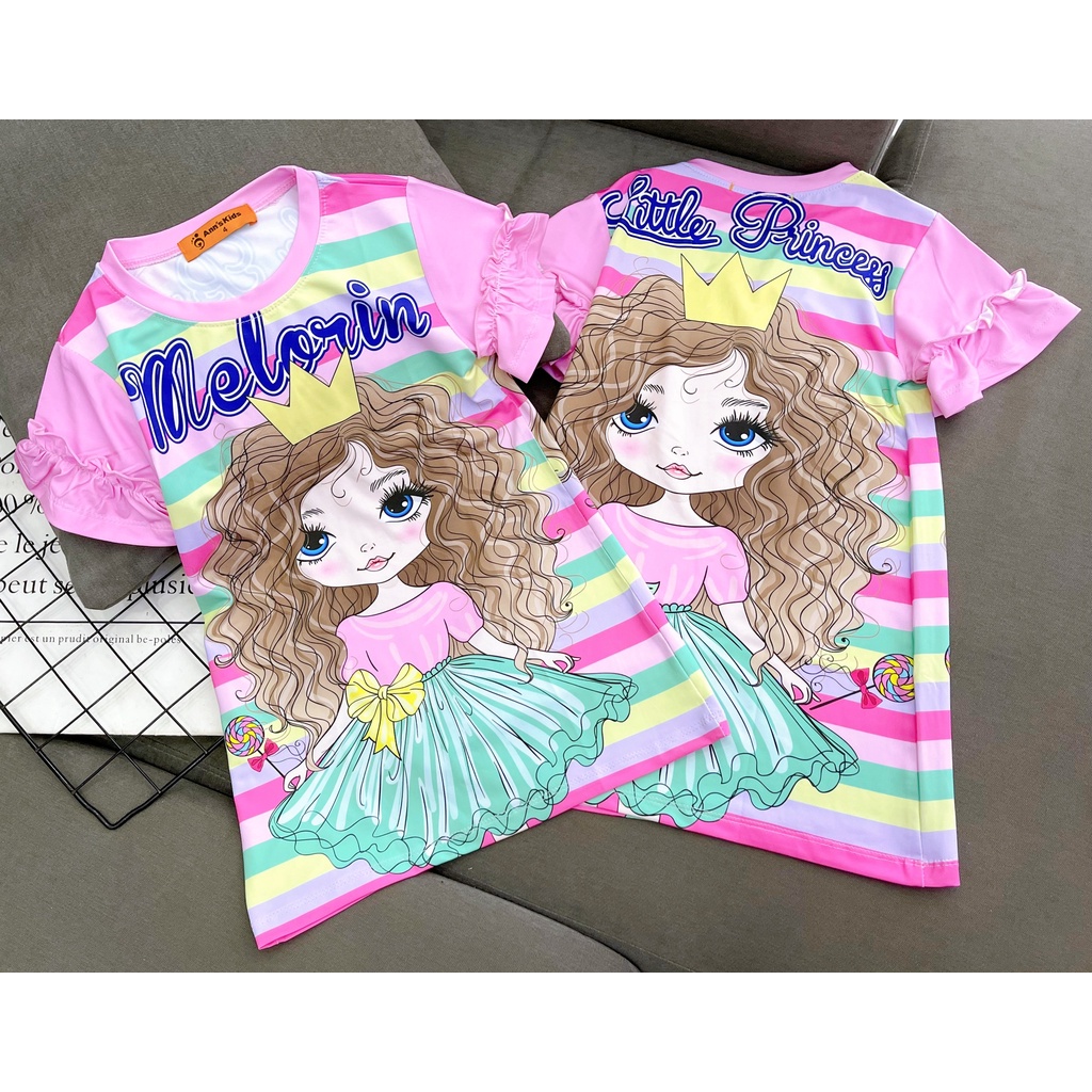 Váy Bé Gái 9-43 Kg Thun Lạnh 3D Bộ Váy Đầm Trẻ Em Cho Bé 1-14 Tuổi In Hoạt Hình Hot Trend Siêu Yêu Homie Kids