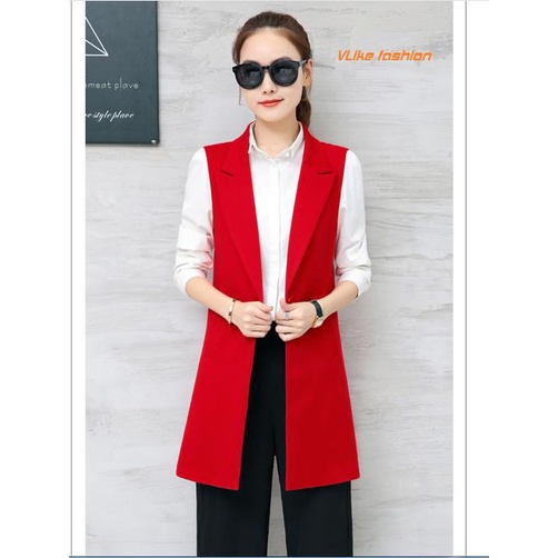 Áo vest nữ dánh dài sát nách thiết kế