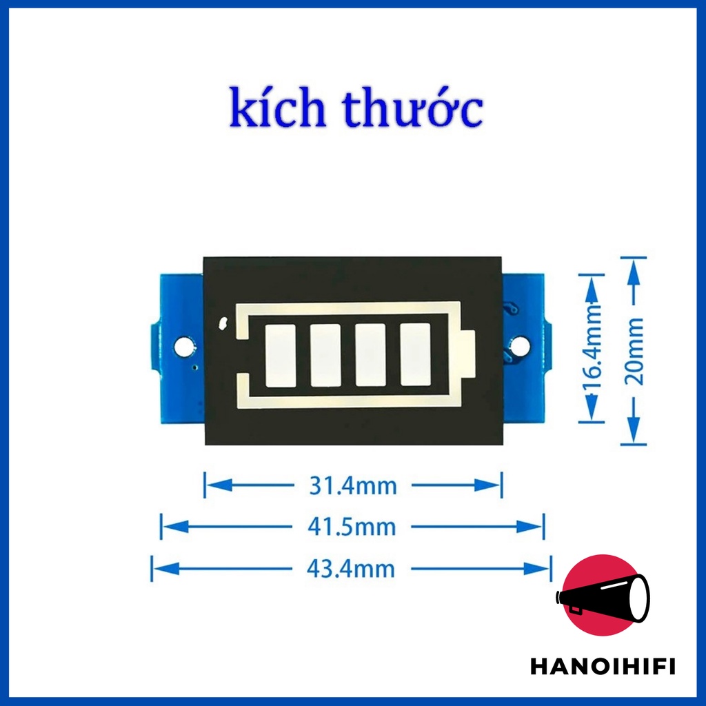 Mạch led báo pin, acquy 1s 2s 3s 4s 5s 6s 7s 8s. Dùng đo pin 4.2v 8.4v 12.6v 16.8v 21v 25.2v Hà Nội Hifi