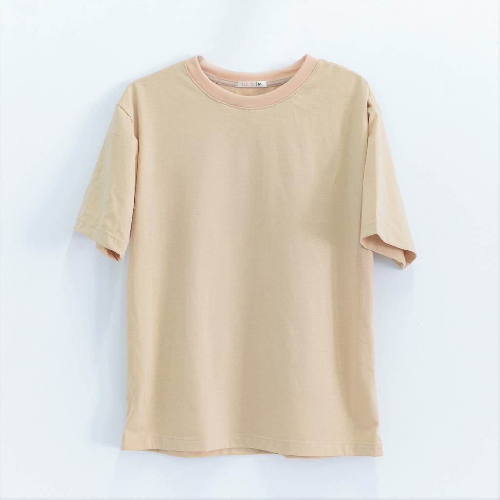 Áo thun trơn unisex form rộng tay lỡ đủ màu AT00