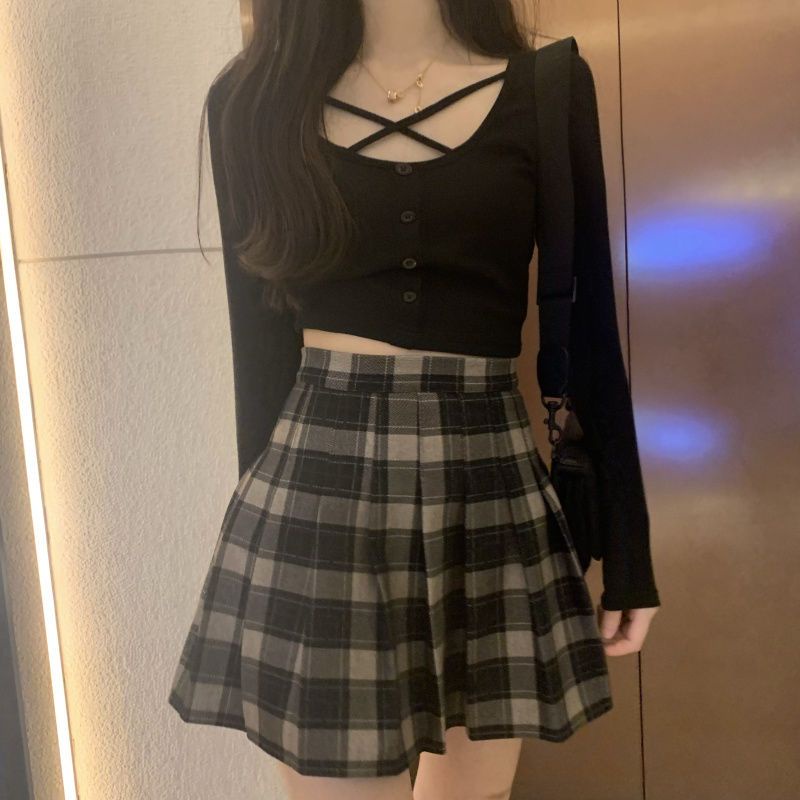 Áo Thun Tay Dài Dáng Ôm Phong Cách Hàn Quốc Thời Trang Mùa Thu Mới 2022 Dành Cho Bạn Nữ