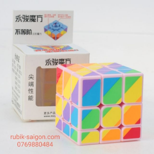 Rubik Unique 3 tầng viền xanh -viền trắng - viền hồng- viền đen