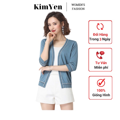 Áo Khoác Cardigan Viền Dệt Kim Cao Cấp ( có 4 màu )